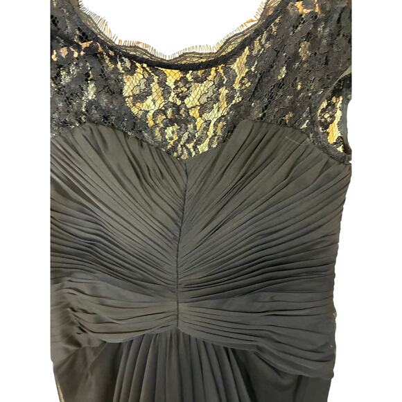 Like a Glove Gown Adrianna Papell Black Evening Event Formal Glam Dress 8 - Picture 5 of 9